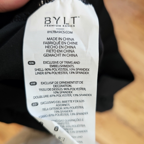 BYLT Basics Size M Ralley Skirt in Black Pleated with Built in Shorts Stretchy - Picture 9 of 9